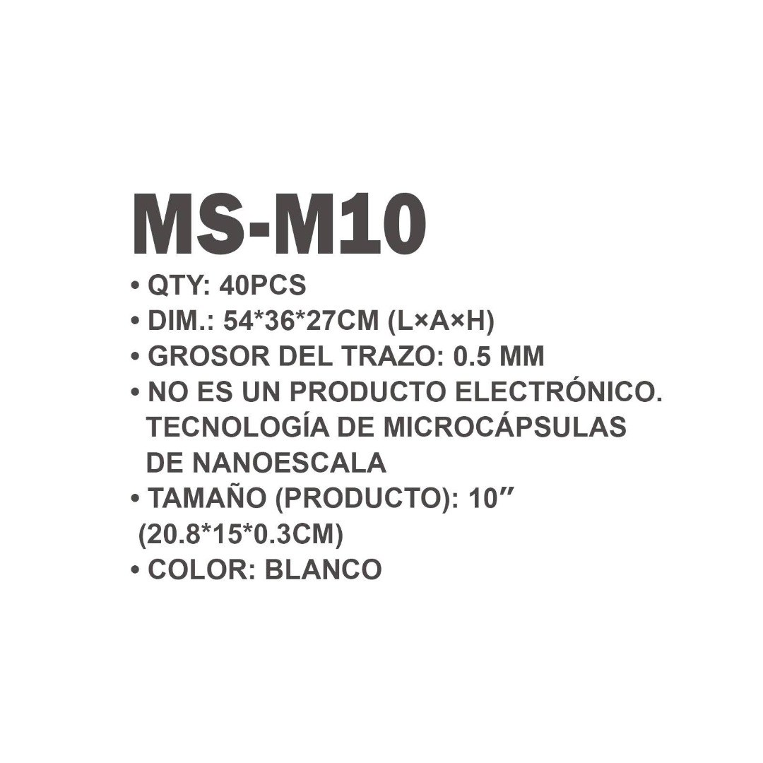 PIZARRA MAGNETICA 10" MS-M10