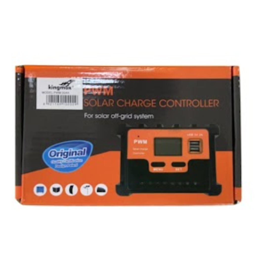 CONTROLADOR SOLAR 12V/24V DE 10A PWM 10AH