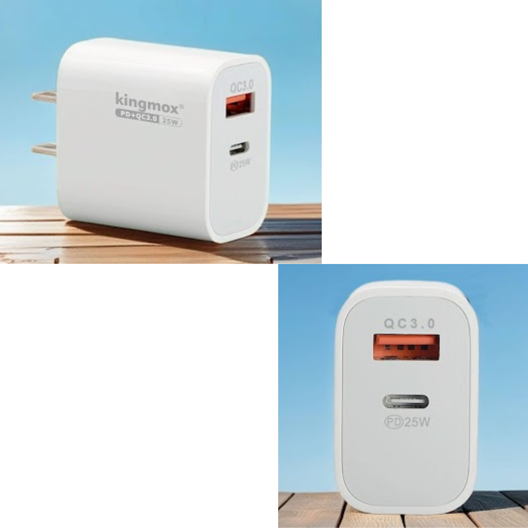 CARGADOR 2 EN 1 DE 25W KM-E6041