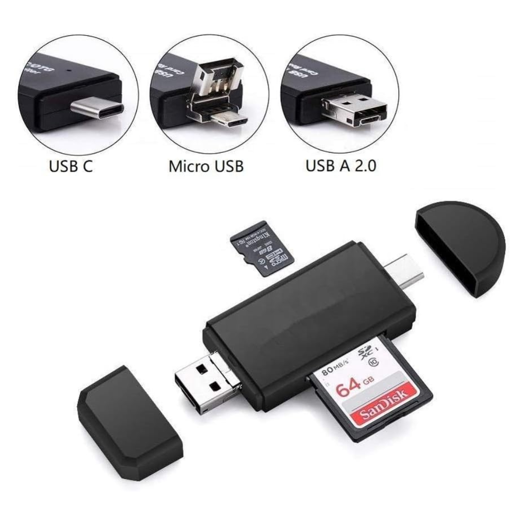 LECTOR DE TARJETAS PORTÁTIL DE ALTA VELOCIDAD USB 2.0 CONVERSIÓN MULTIMODO TCOTG-03