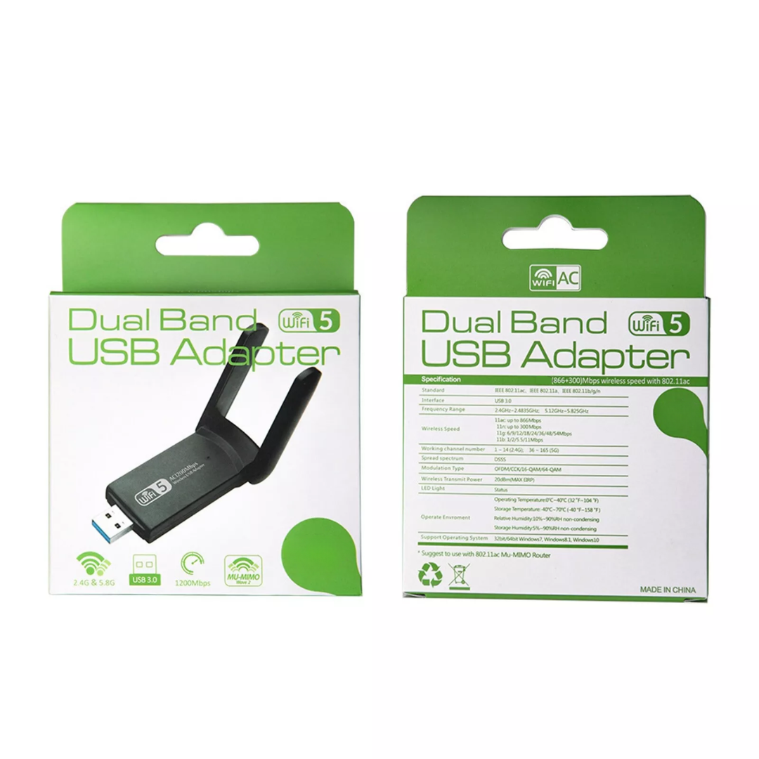 ADAPTADOR USB DE DOBLE BANDA AC-1300