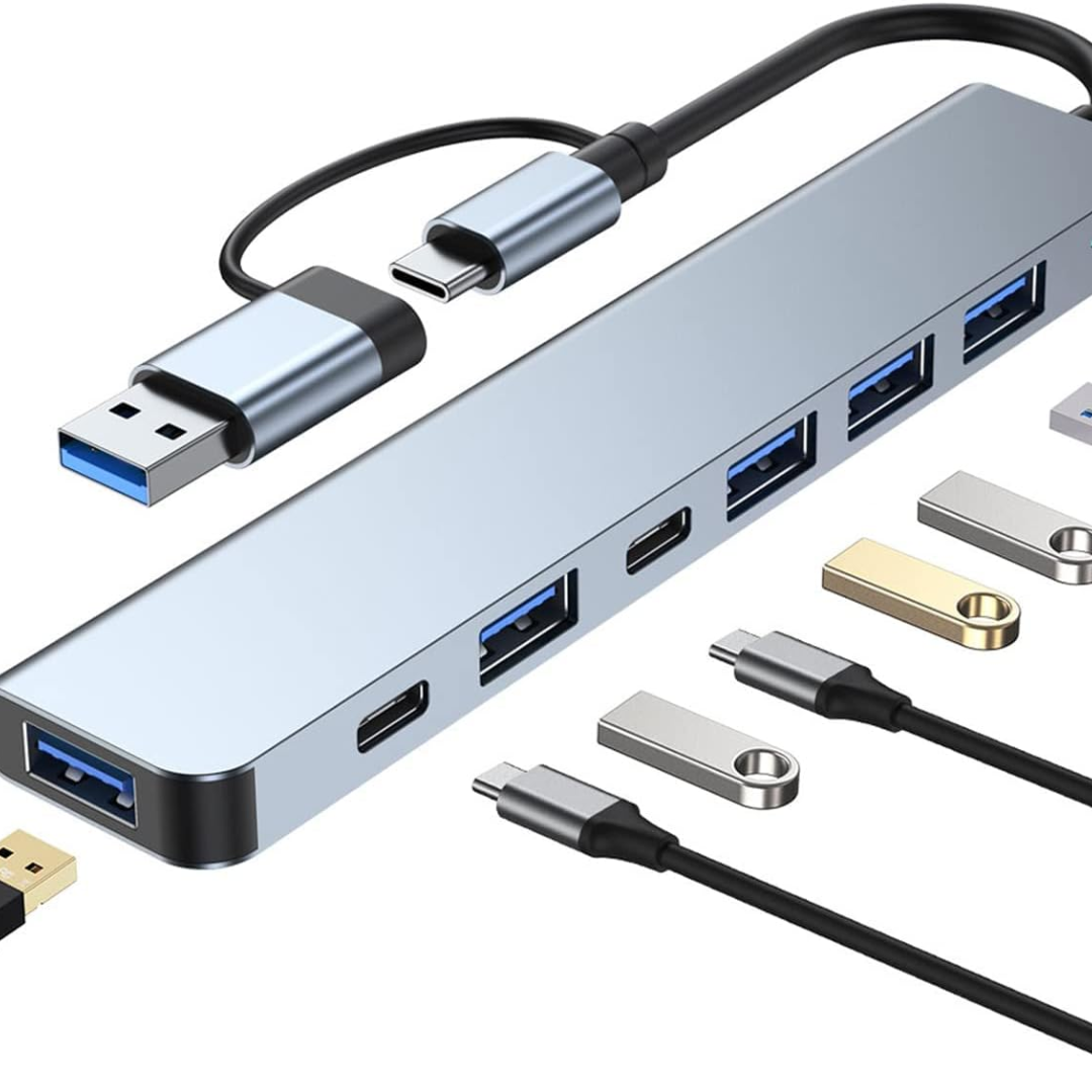 ADAPTADOR 7 EN 1 USB 3.0 (1)/ USB 2.0 (4)/ USB TIPO-C (2) BYL-2217TU