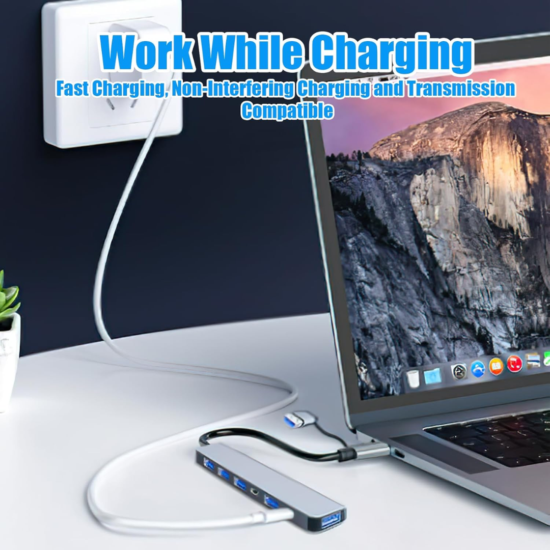 ADAPTADOR 7 EN 1 USB 3.0 (1)/ USB 2.0 (4)/ USB TIPO-C (2) BYL-2217TU