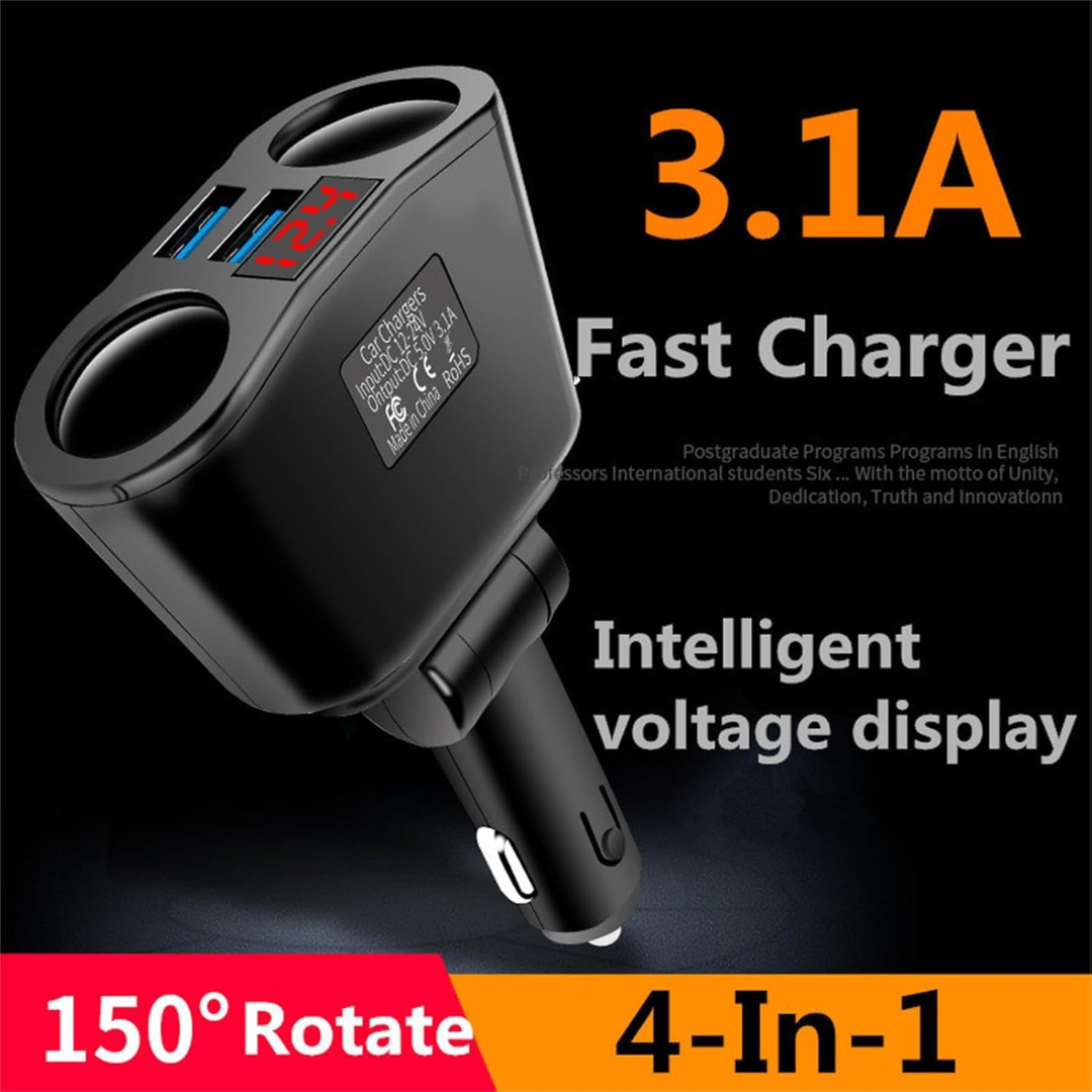 CARGADOR PARA AUTO 4 EN 1 VY-Q03