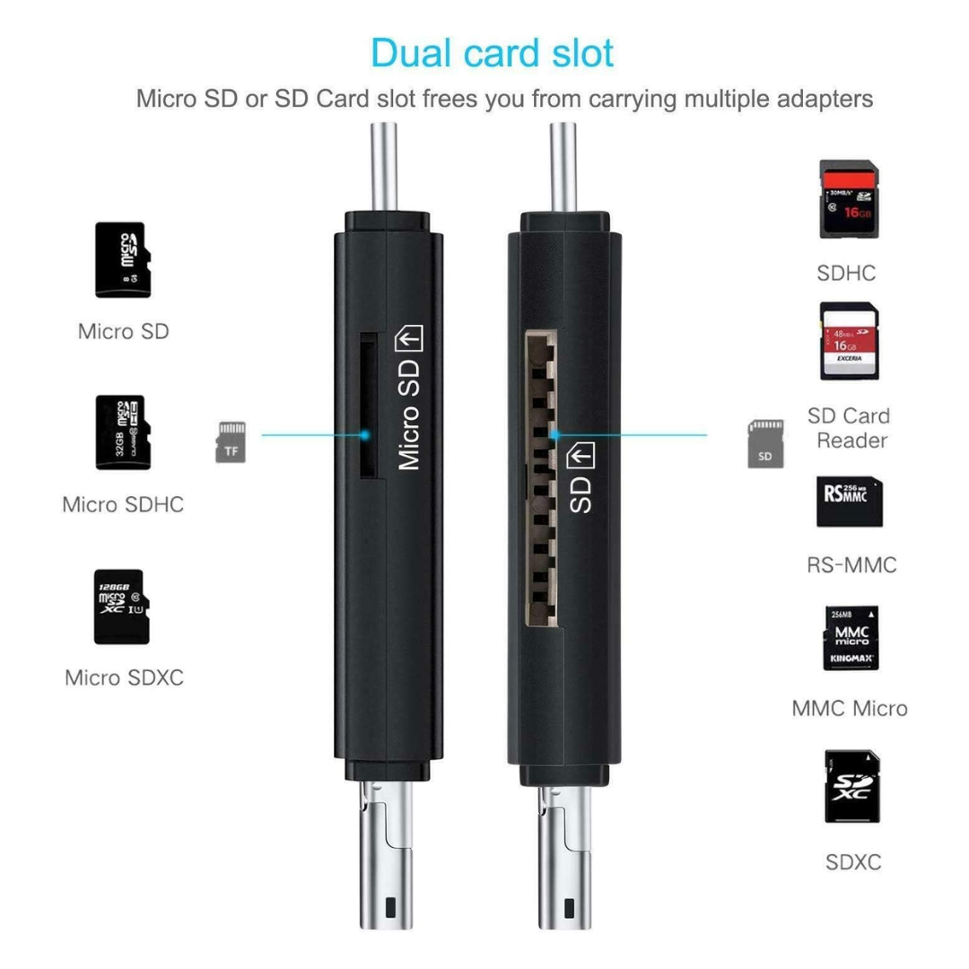 4 EN 1 LECTOR DE TARJETAS TIPO C USB/TF/SD ADAPTADOR COMPATIBLE CON PUERTO UNIVERSAL TIPO C MOTG-02