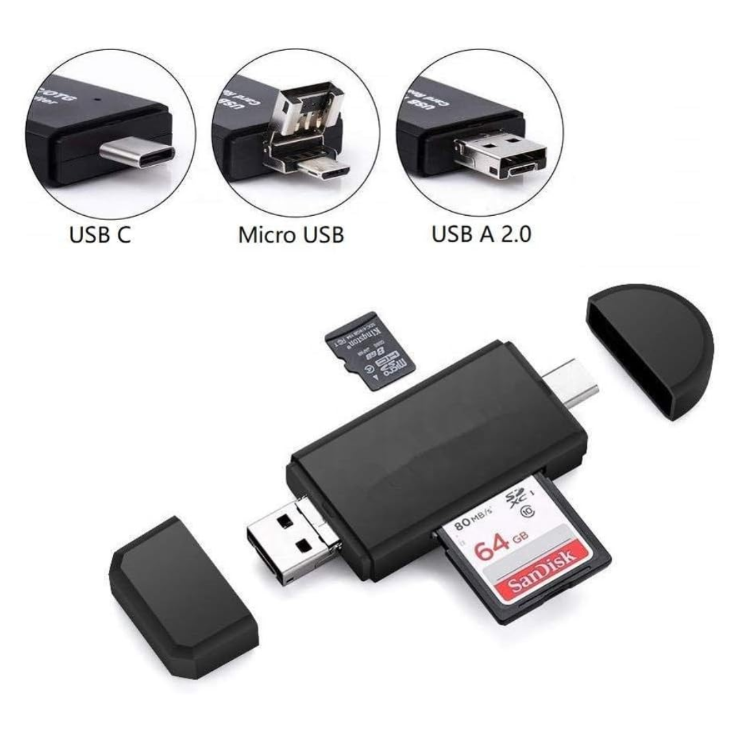 4 EN 1 LECTOR DE TARJETAS TIPO C USB/TF/SD ADAPTADOR COMPATIBLE CON PUERTO UNIVERSAL TIPO C MOTG-02
