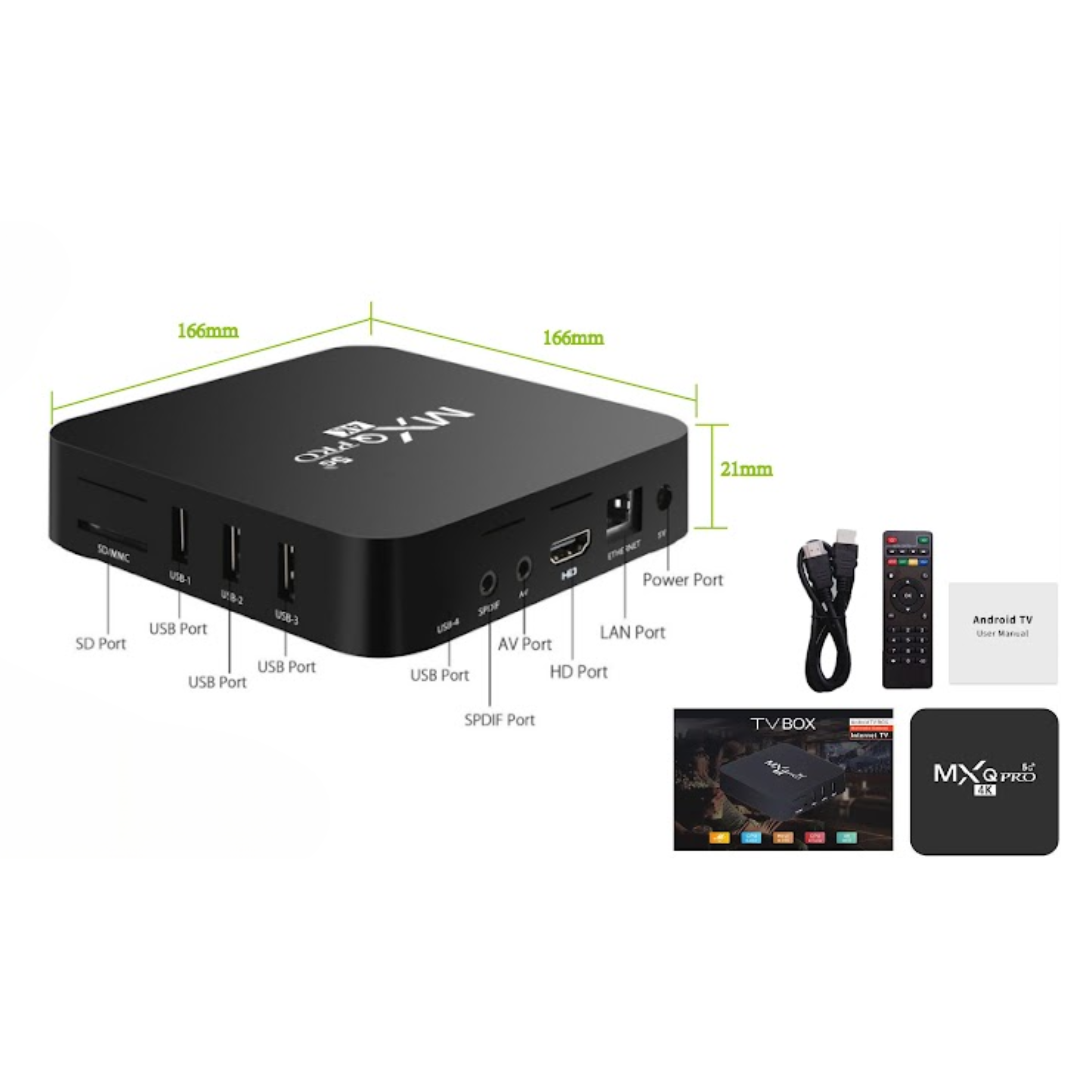 CAJA PARA TELEVISOR MXQ PRO 4K