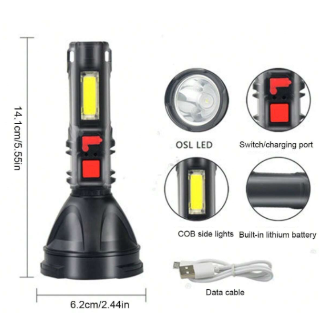 LINTERNA LED DE CARGA USB BS-3930-3W