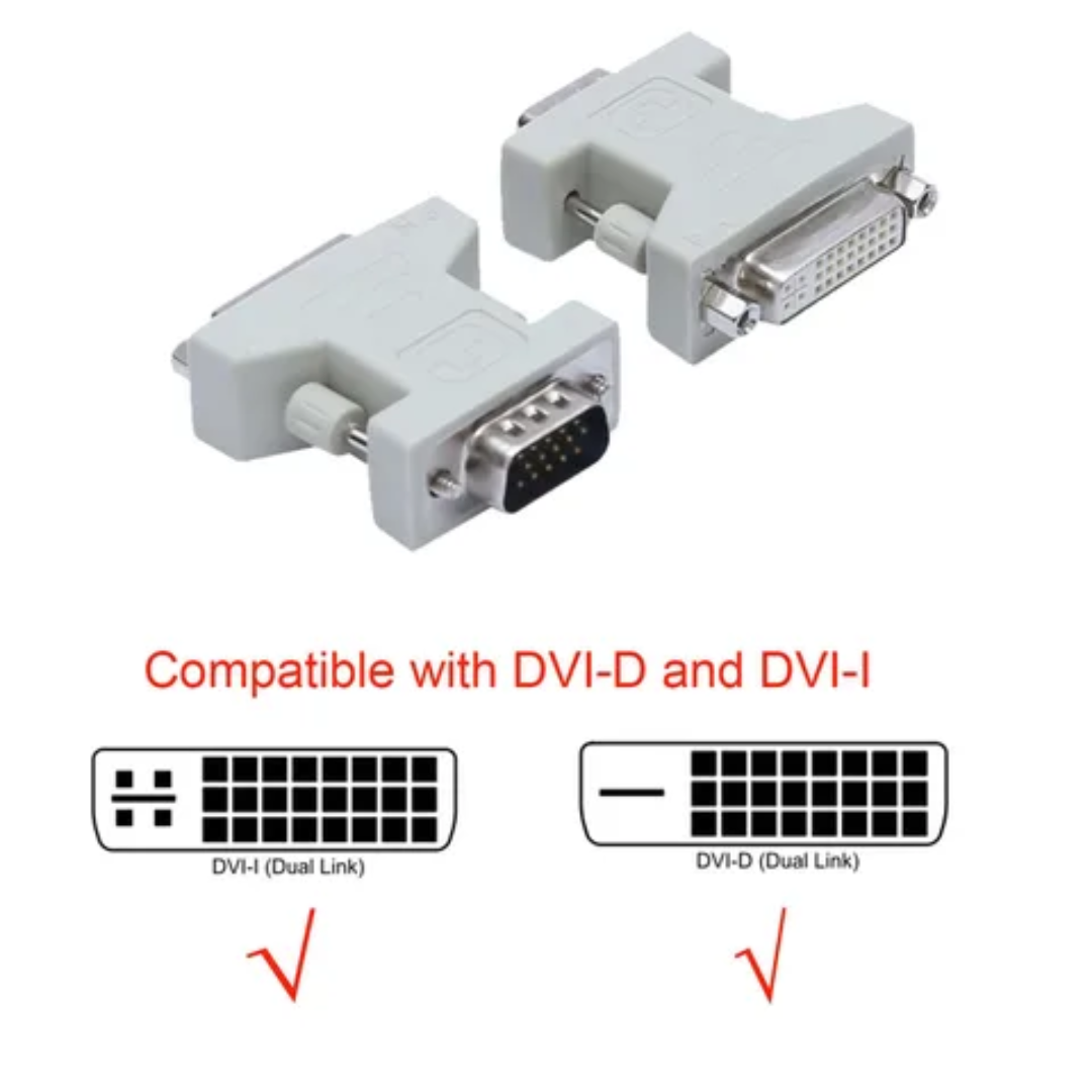 ADAPTADOR DE 24+5 DVI HEMBRA A VGA MACHO KMDVI-VM