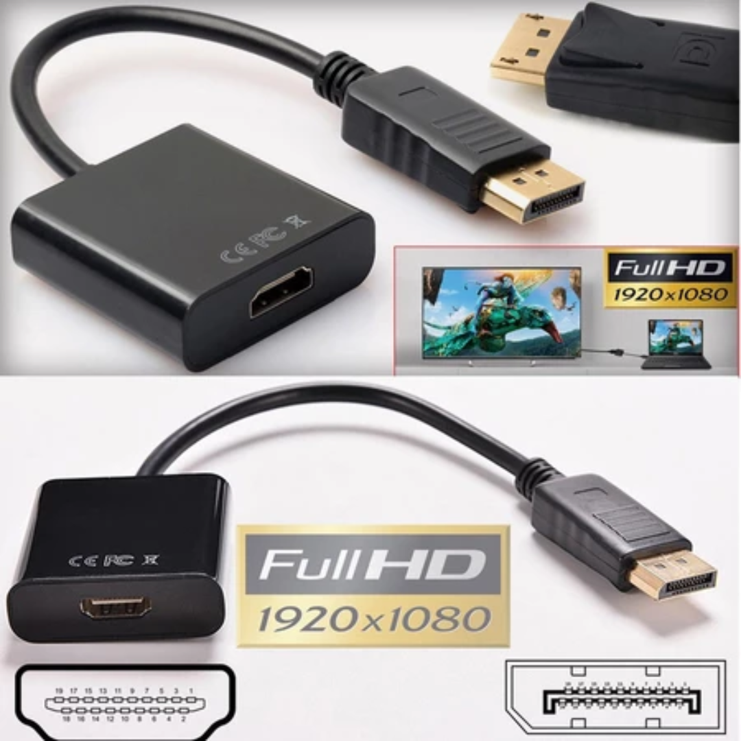 ADAPTADOR DP MACHO A HDMI HEMBRA KMDP-HD