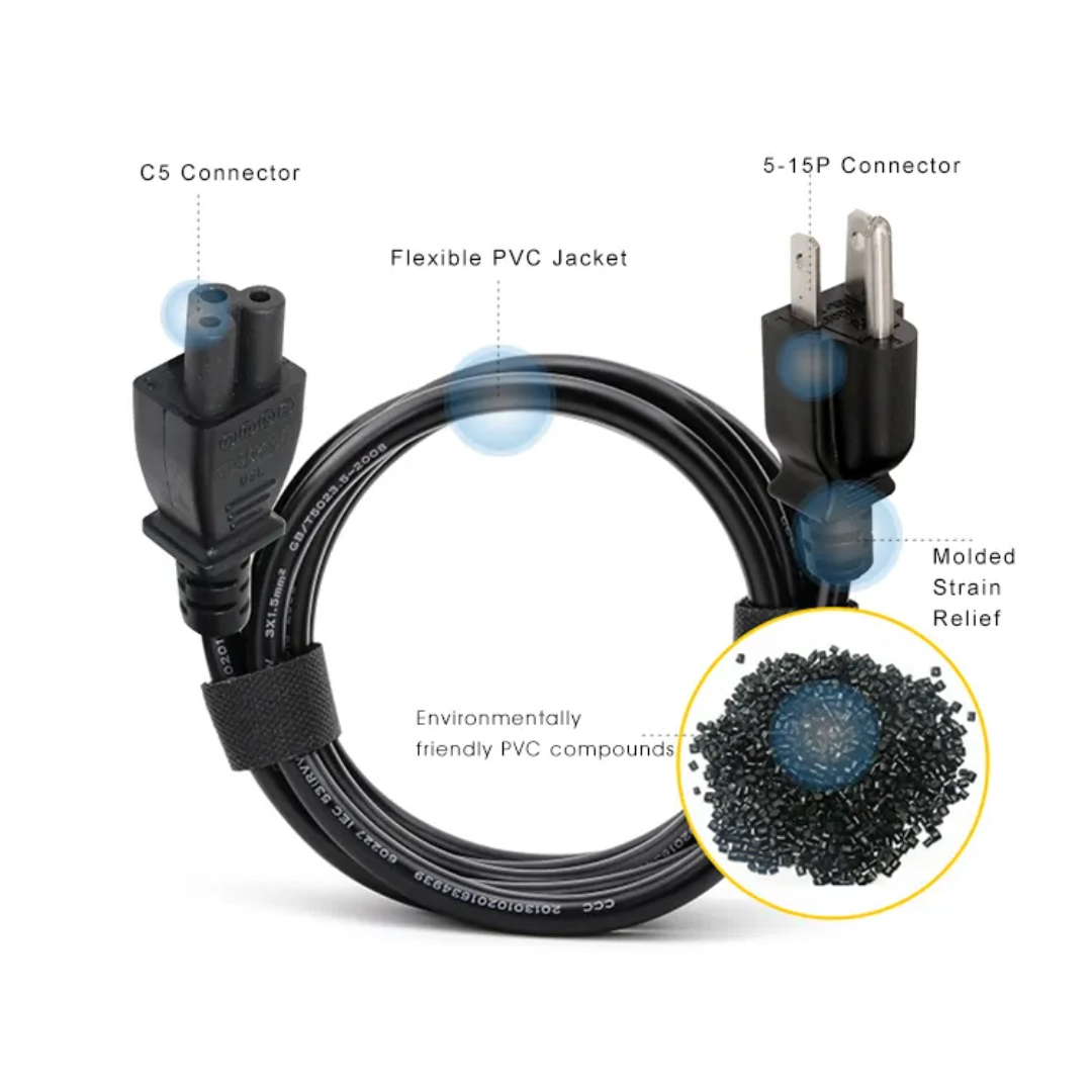CABLE DE CORRIENTE TIPO TRÉBOL 1.5M DSY-9509-1.5M