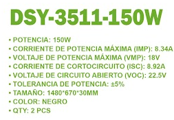 MÓDULO SOLAR 3511-150W
