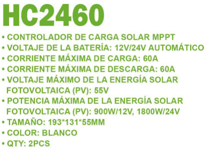 CONTROLADOR DE CARGA SOLAR MPPT 60A