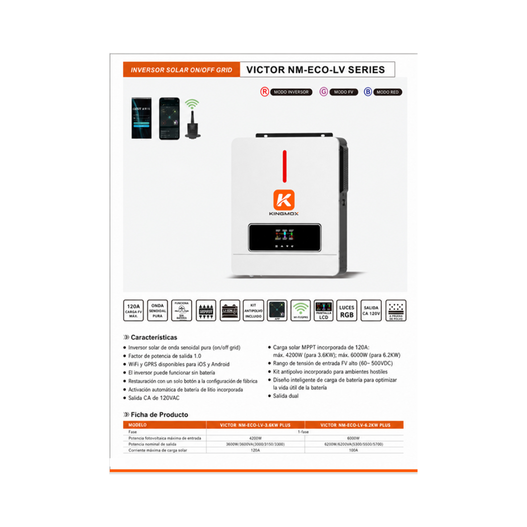 INVERSOR SOLAR NM-ECO-LV-3.6KW PLUS