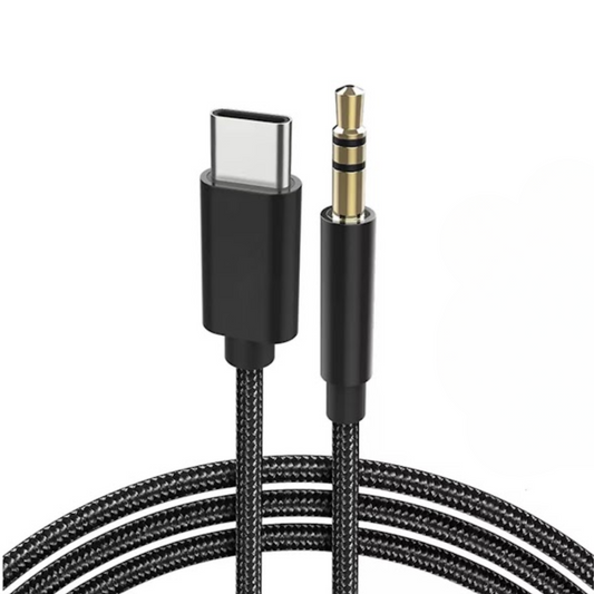 CABLE AUXILIAR USB TIPO C A 3.5MM DE 1M JH-033