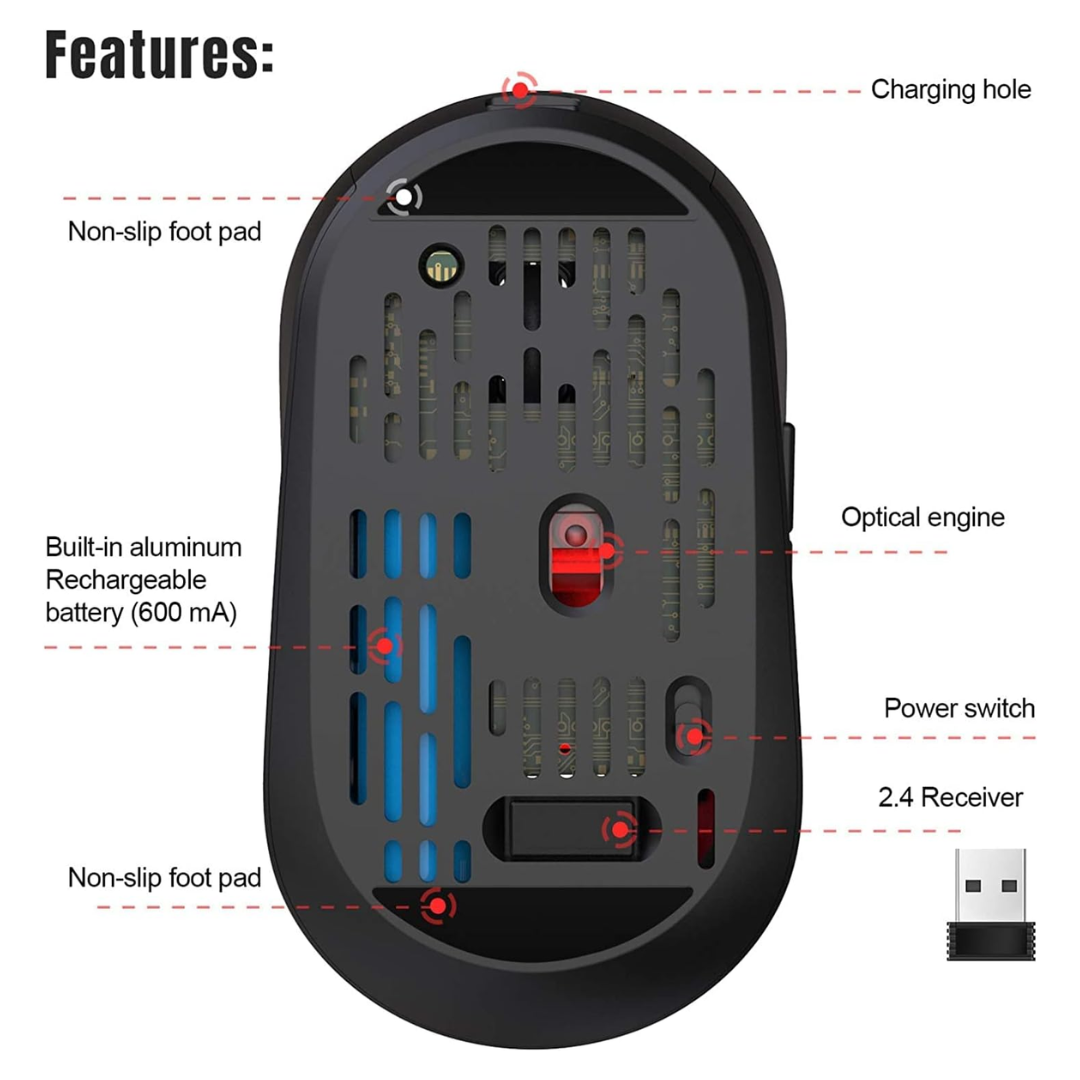 MOUSE ÓPTICO INALÁMBRICO T-03