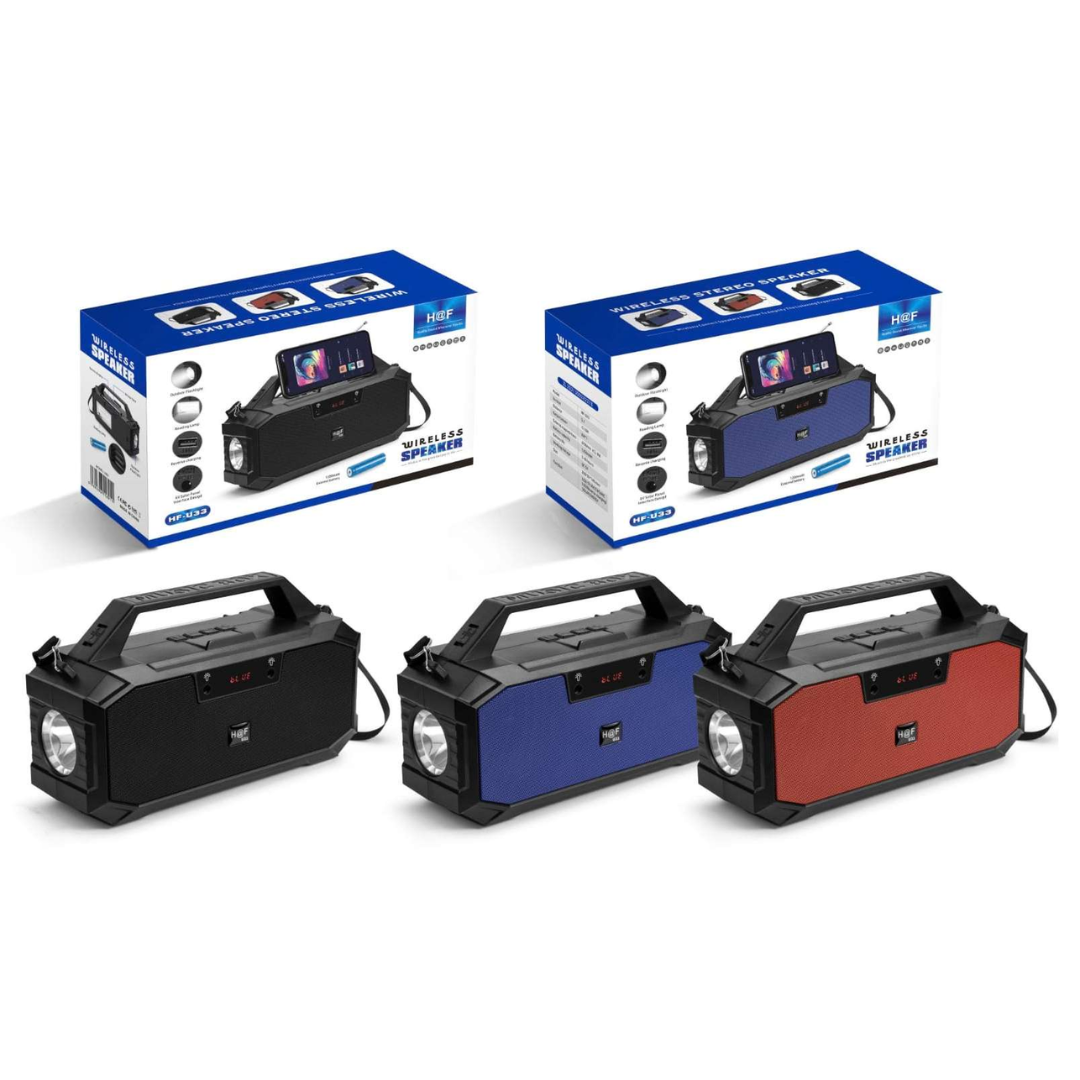 BOCINA PORTÁTIL CON BATERÍA RECARGABLE HF-U33