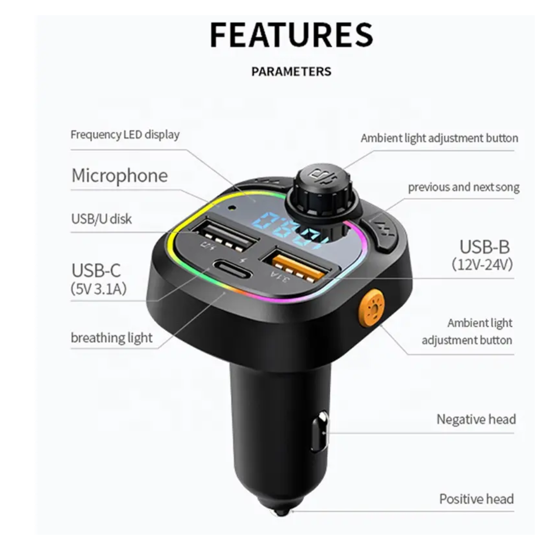 TRANSMISOR BLUETOOTH PARA AUTO C28