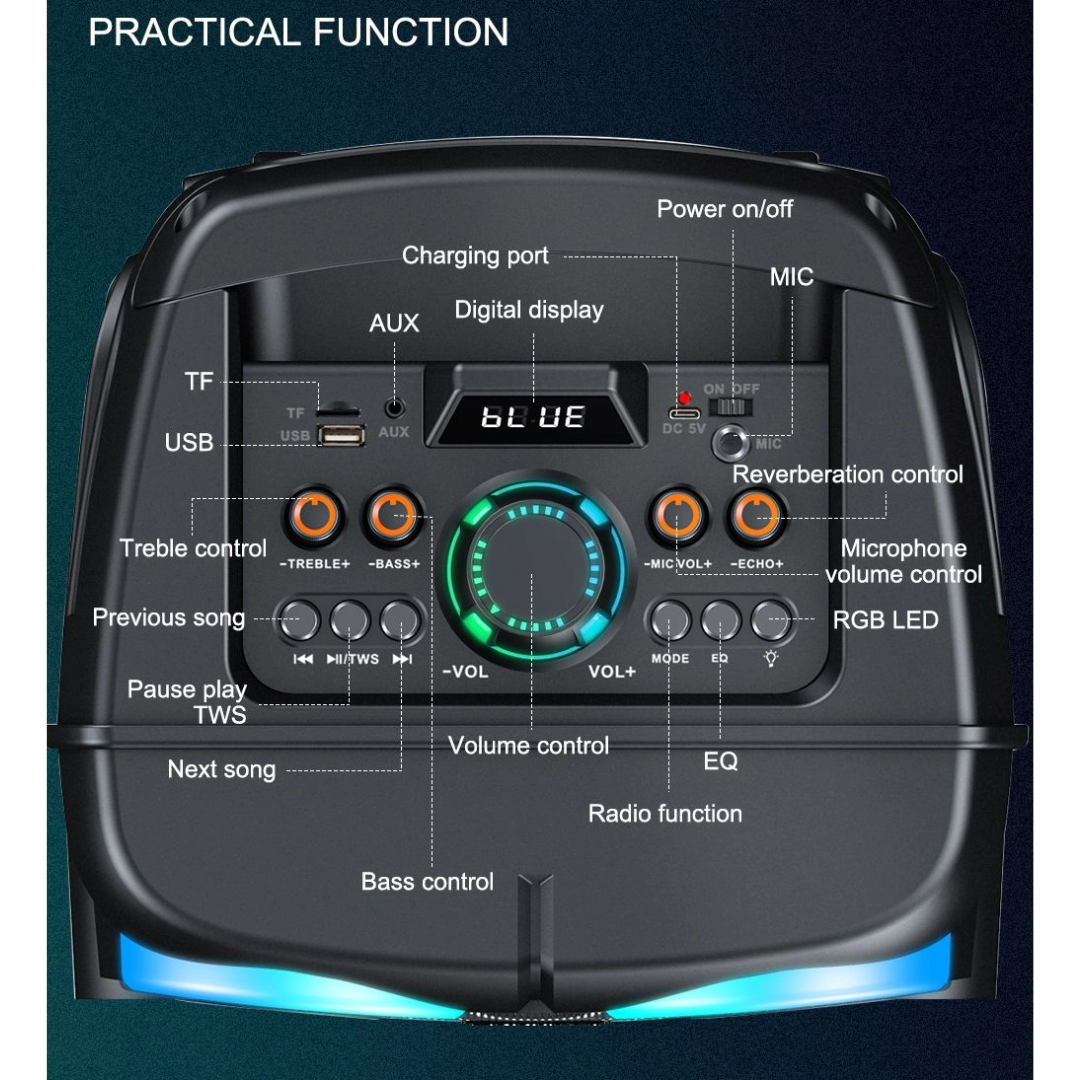 BOCINA PARA KARAOKE BS-P8547BMR