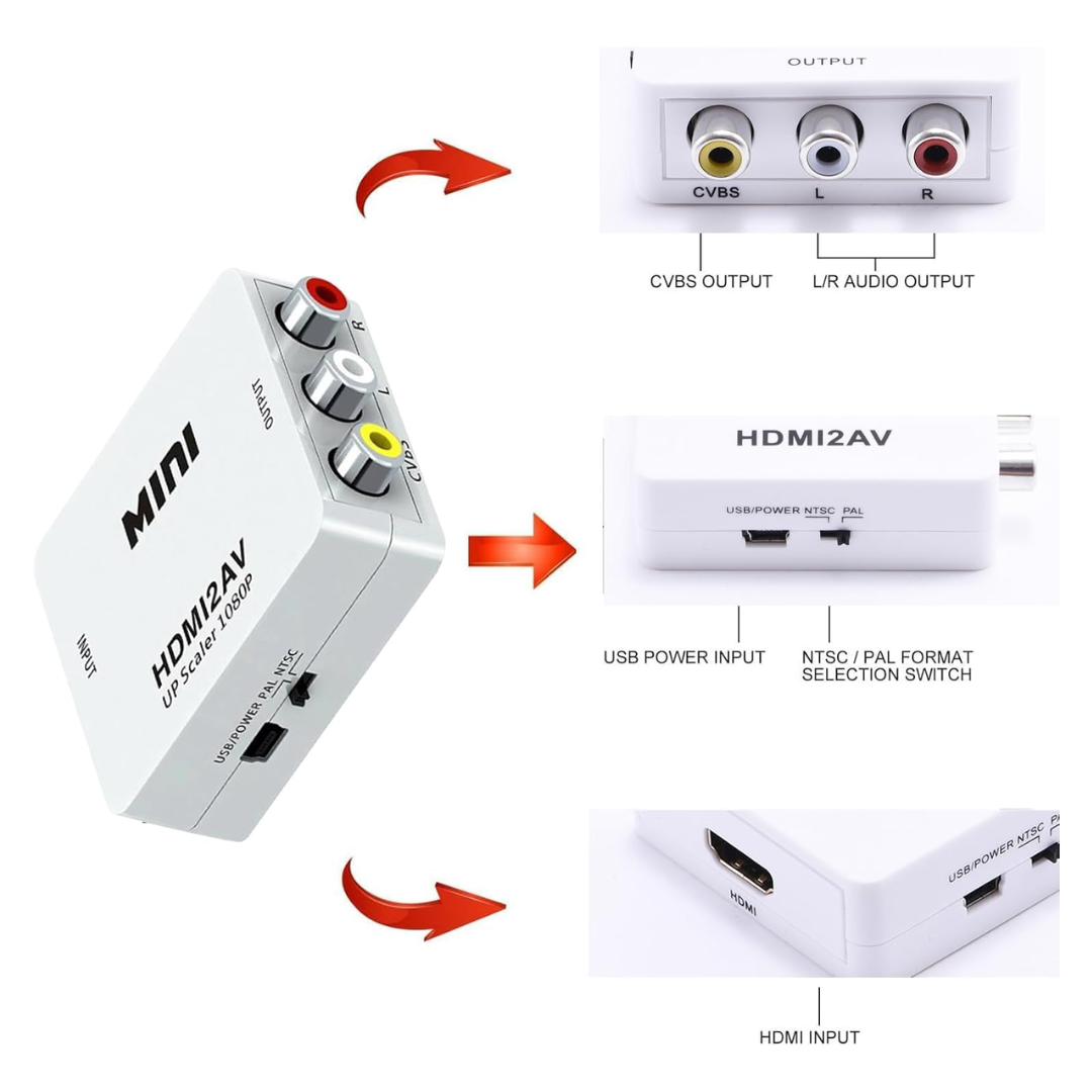 CONVERTIDOR DE HDMI A AV RCA HDMI 2 AV
