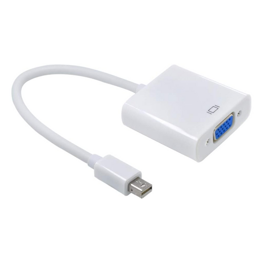 ADAPTADOR GENÉRICO MINI DP A VGA DE 3" PARA APPLE MACBOOK MDP-VGA