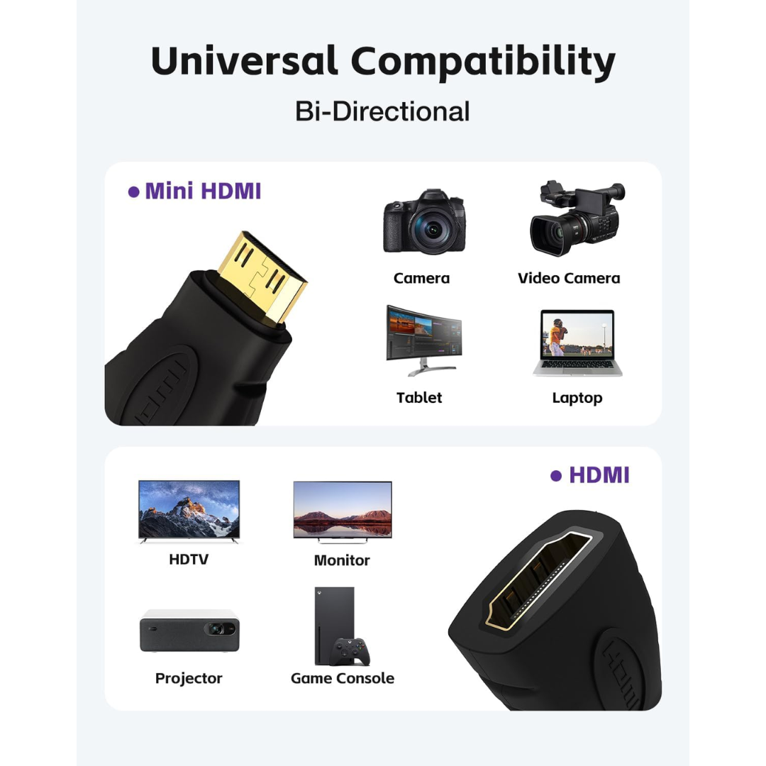 CONECTOR MINI HDMI A HDMI H-MH