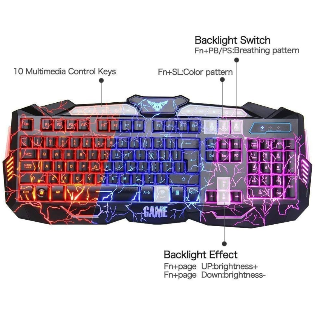 TECLADO CO MOUSE PARA JUEGOS V100