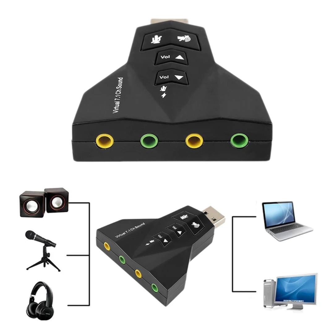 ADAPTADOR DE SONIDO EXTERNO USB V7.1 DSY-71