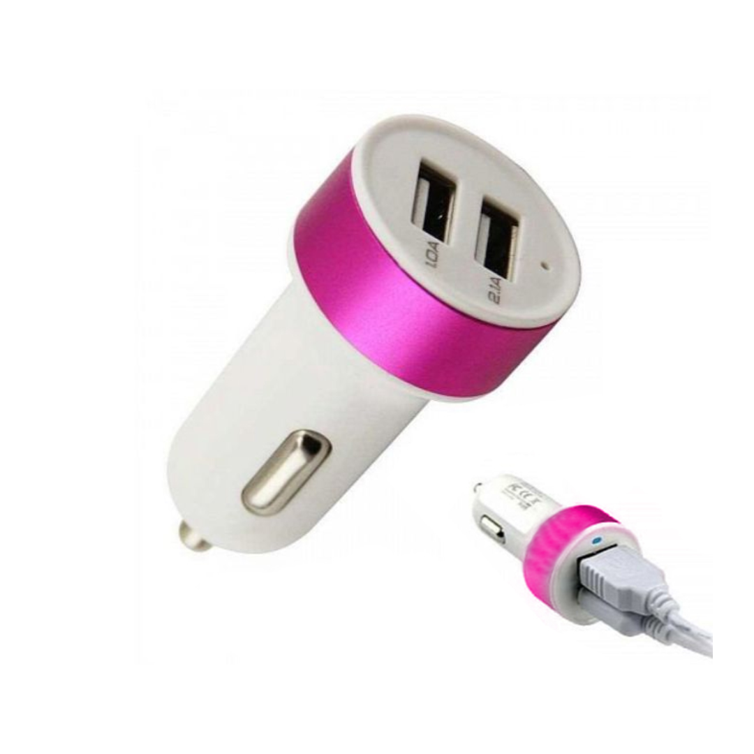 CARGADOR PARA CARRO CON 2 PUERTOS USB KCC-01