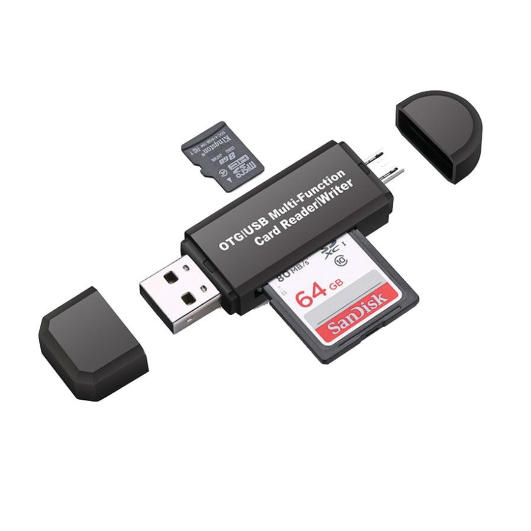 LECTOR DE TARJETAS PORTÁTIL DE ALTA VELOCIDAD USB 2.0 CONVERSIÓN MULTIMODO TCOTG-03