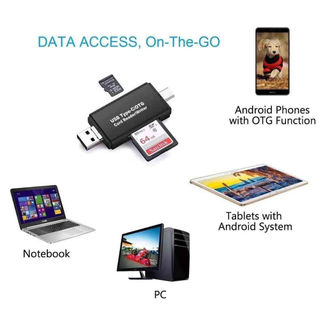LECTOR DE TARJETAS PORTÁTIL DE ALTA VELOCIDAD USB 2.0 CONVERSIÓN MULTIMODO TCOTG-03