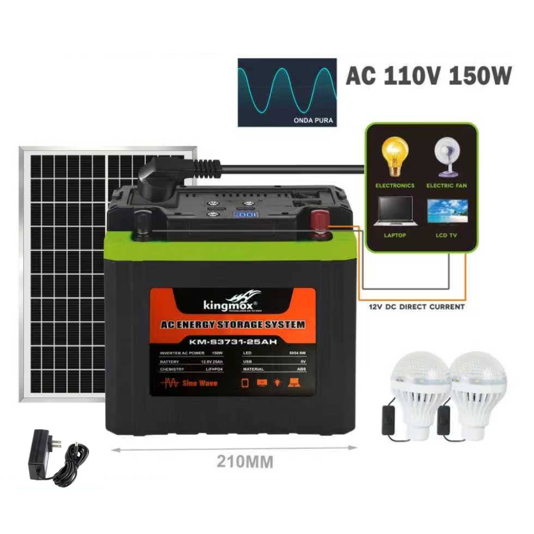 SISTEMA SOLAR PORTÁTIL KM-S3731-25AH