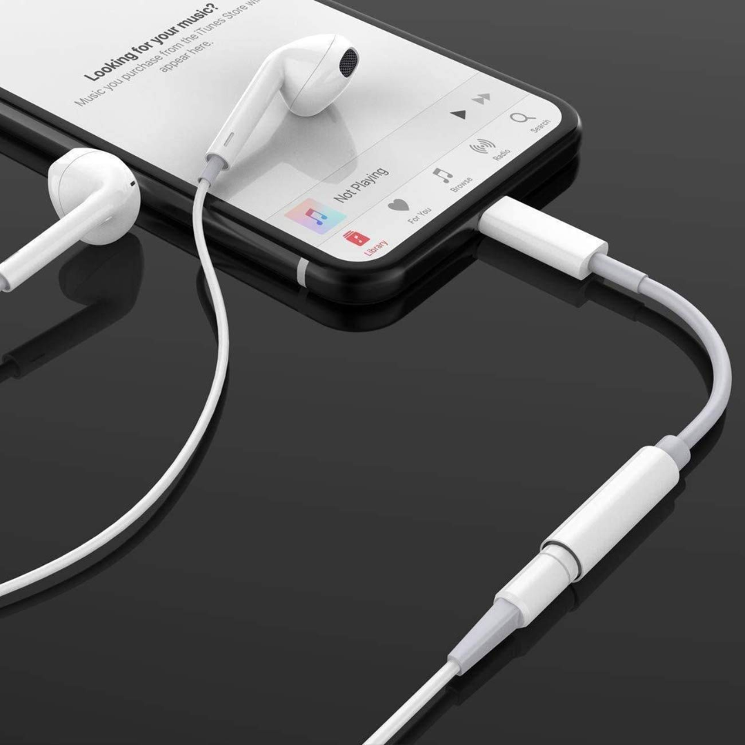 ADAPTADOR LIGHTNING A 3.5MM PARA CONECTAR AURICULARES JH-002