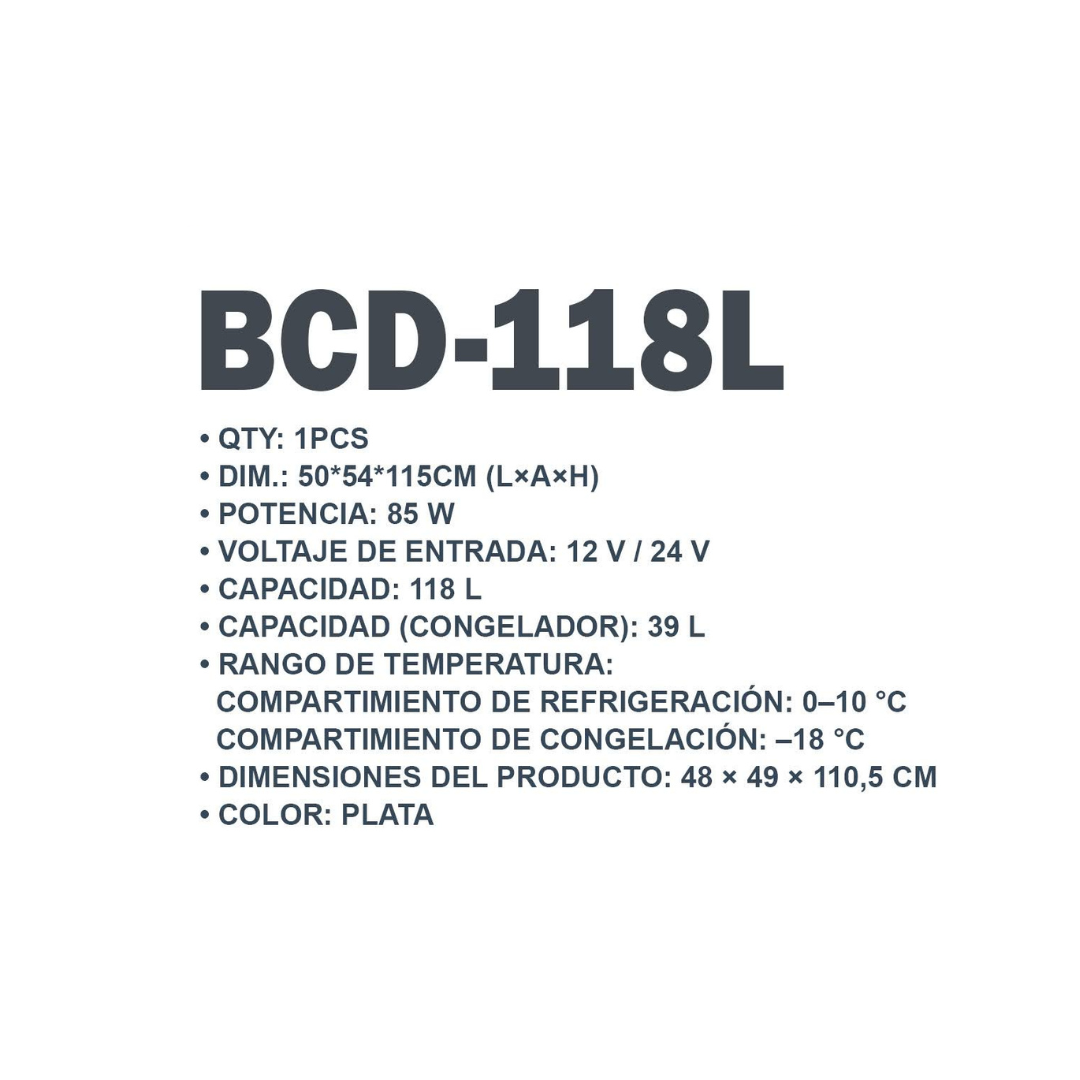 REFRIGERADOR SOLAR BCD-118L