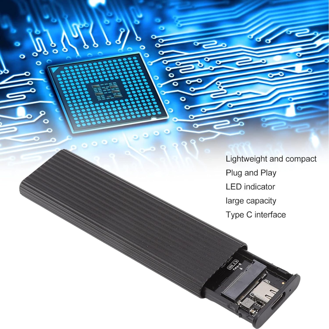 CAJA EXTERNA SSD M.2 A USB 3.1, 10GBPS CON CABLE USB TIPO-C M211