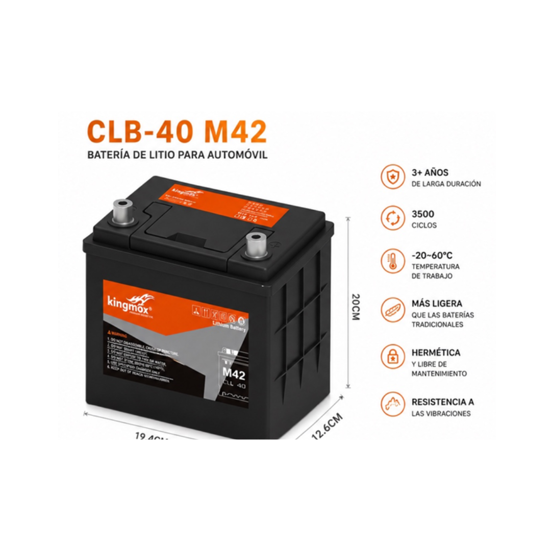 BATERIA PARA AUTOMOVIL M42