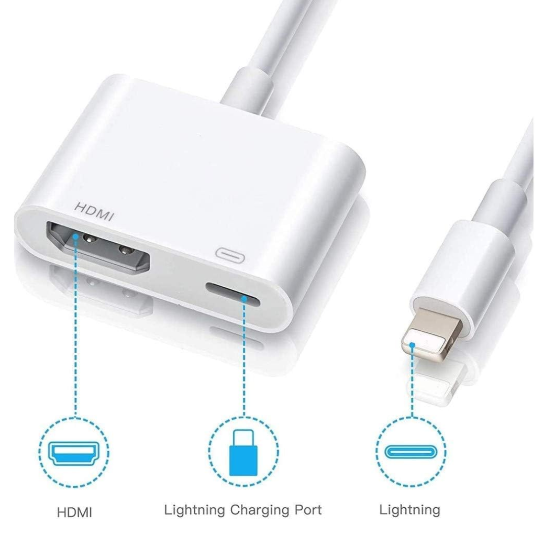 ADAPTADOR LIGHTNING A HDMI+PUERTO DE CARGA LIGHTNING PARA IPHONE/ IPAD L8-3SE