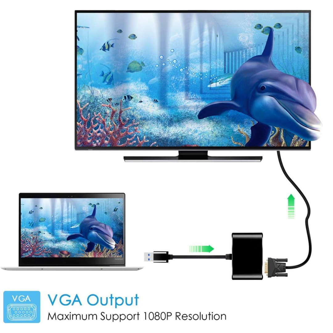 ADAPTADOR USB 3.0 A HDMI + VGA UHV-047