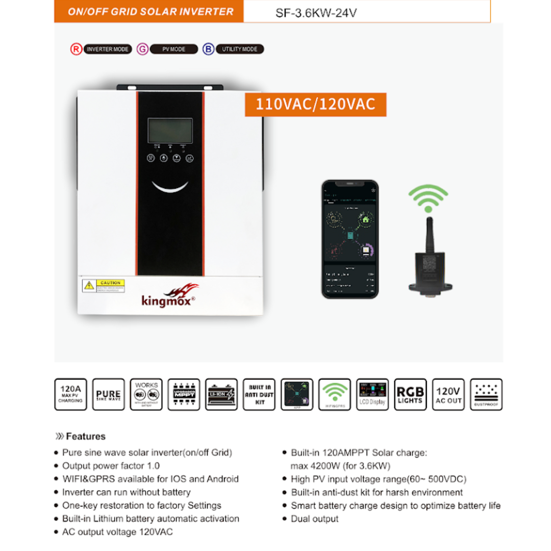 INVERSOR SOLAR SF-3.6KW-24V