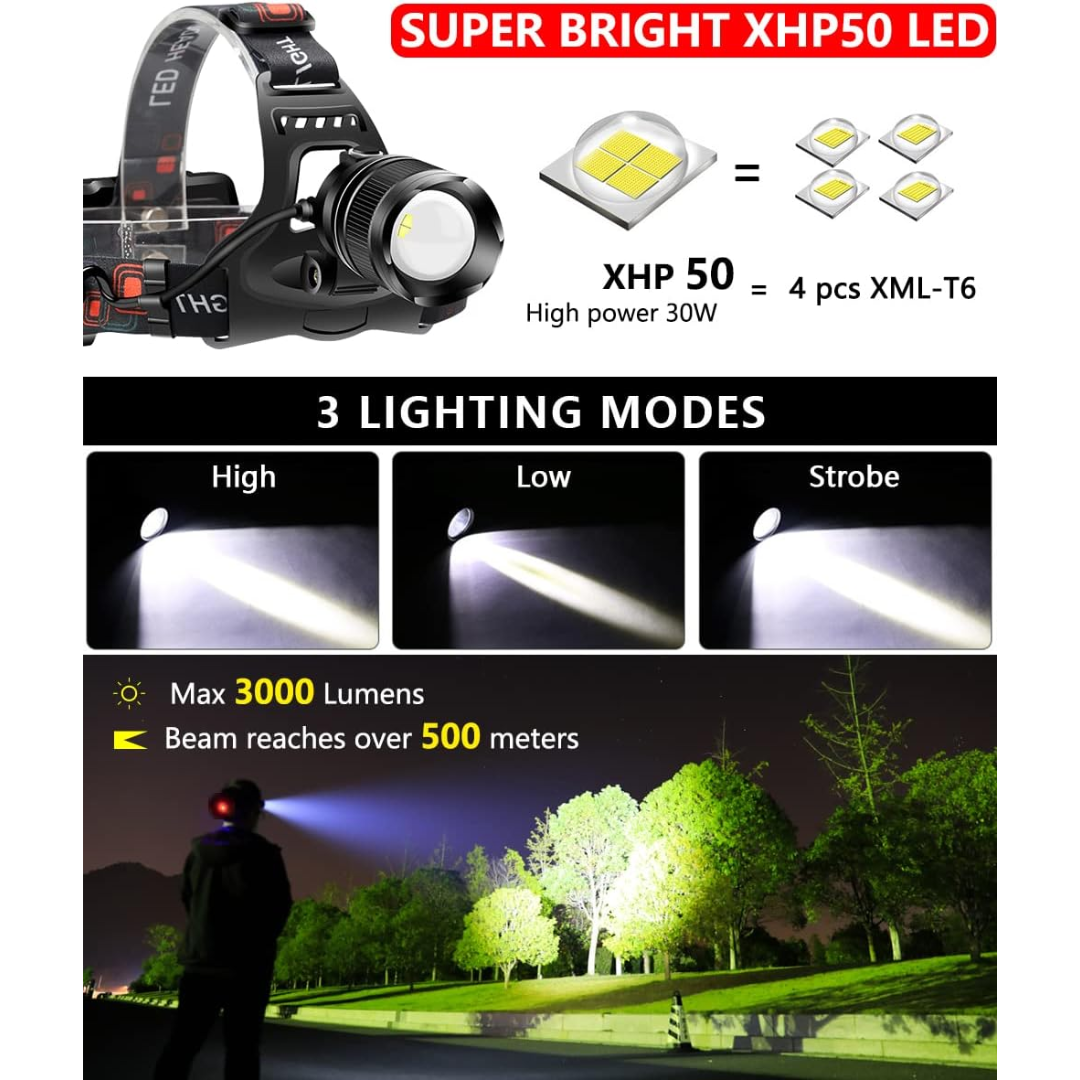 LINTERNA FRONTAL LED DSY-3903-P50
