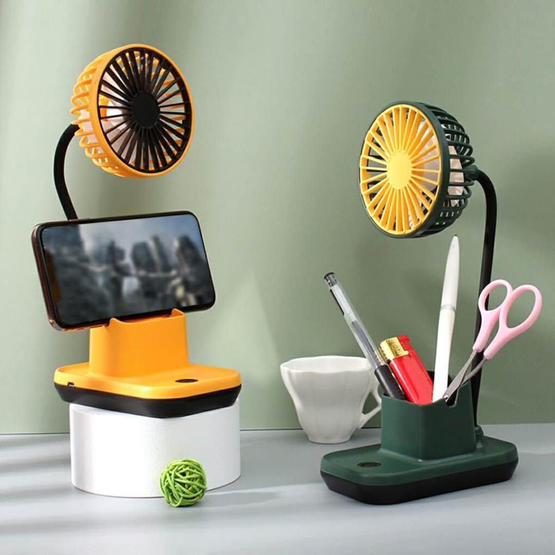 VENTILADOR DE MESA CON PORTALÁPICES FY7714F
