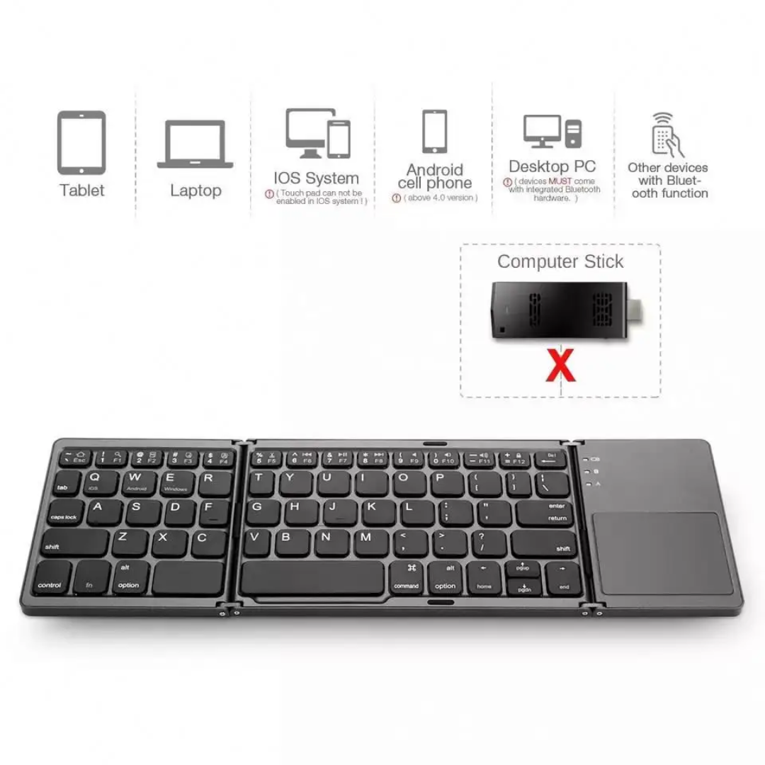 TECLADO CON TOUCHPAD INALÁMBRICO BKC033