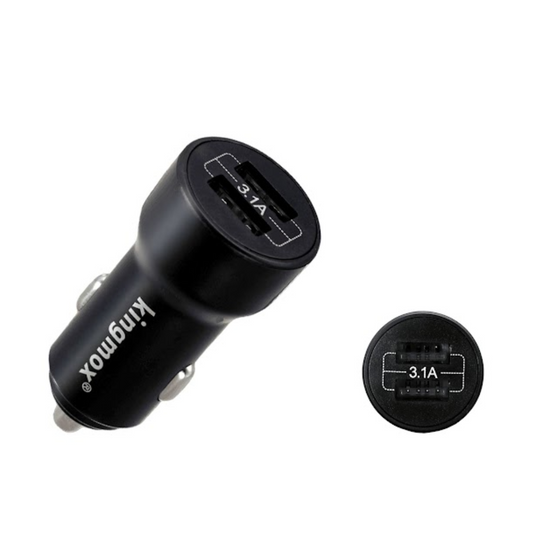 CARGADOR PARA AUTO DE 2 PUERTOS USB KM-E6718