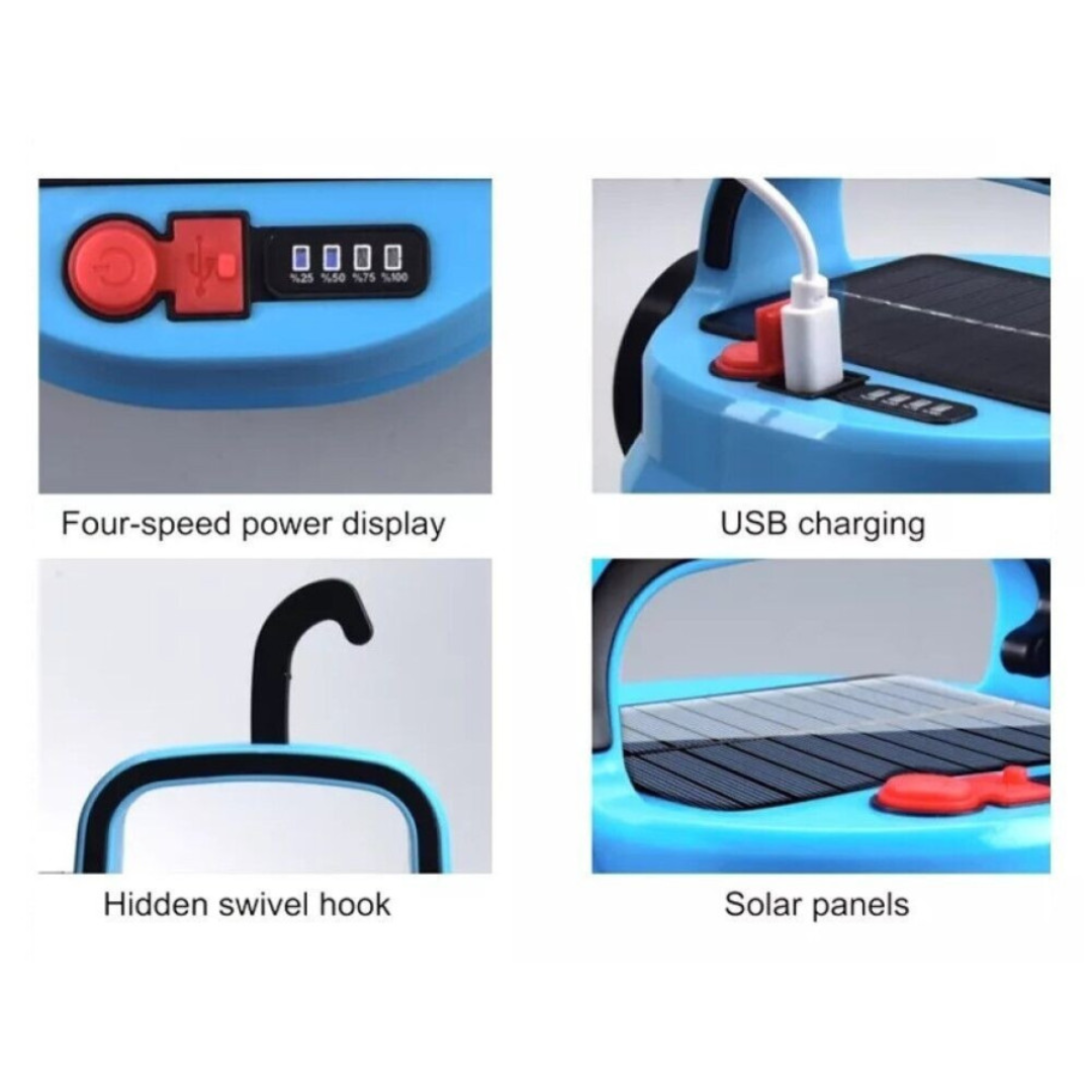 LINTERNA SOLAR PORTÁTIL HB-V80