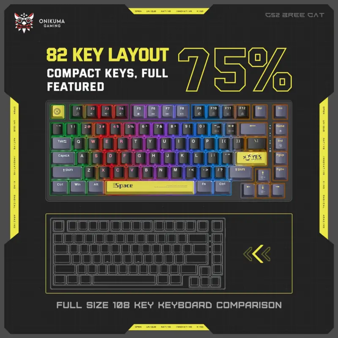 TECLADO MECÁNICO PARA JUEGOS ONIKUMA G52