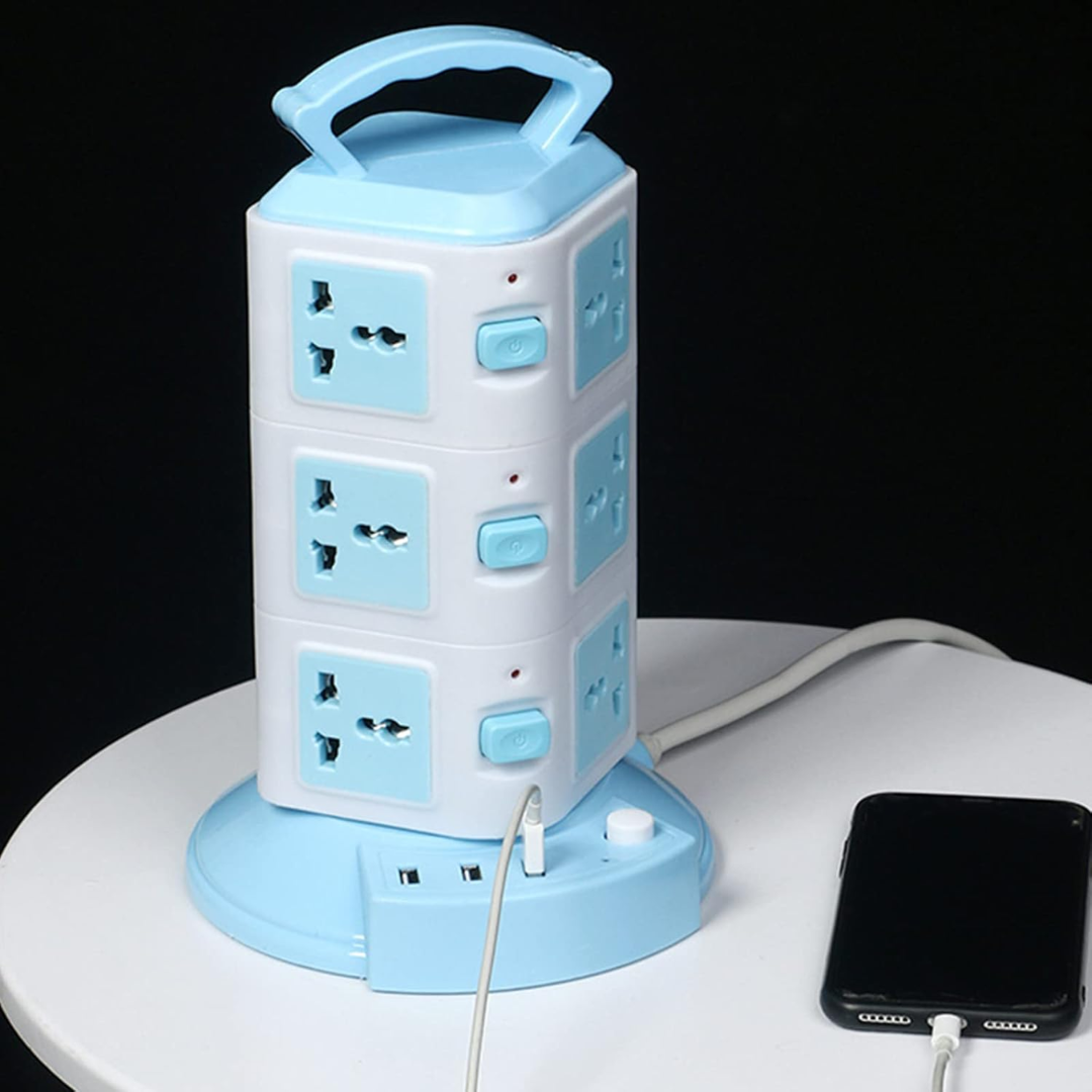 TORRE D 12 TOMACORRIENTES Y 3 PUERTOS USB 1373-3