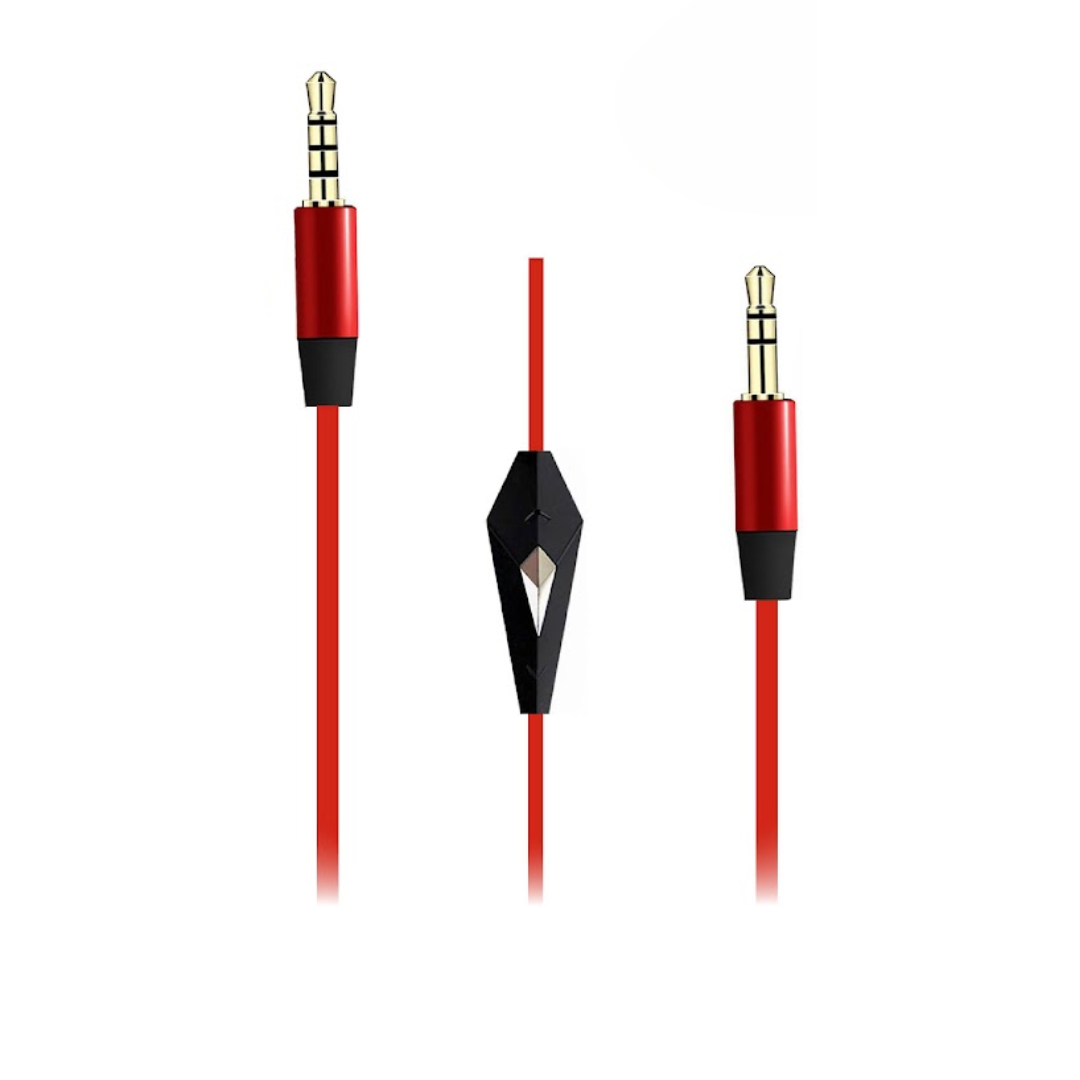 CABLE AUXILIAR DE AUDIO CON MICRÓFONO DE 1.2M DSY-6518