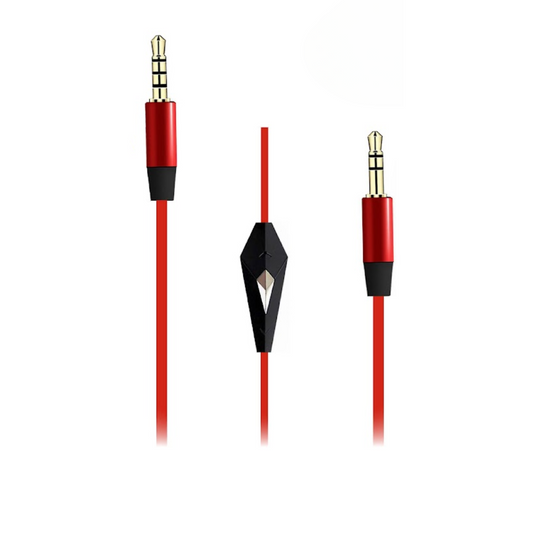 CABLE AUXILIAR DE AUDIO CON MICRÓFONO DE 1.2M DSY-6518