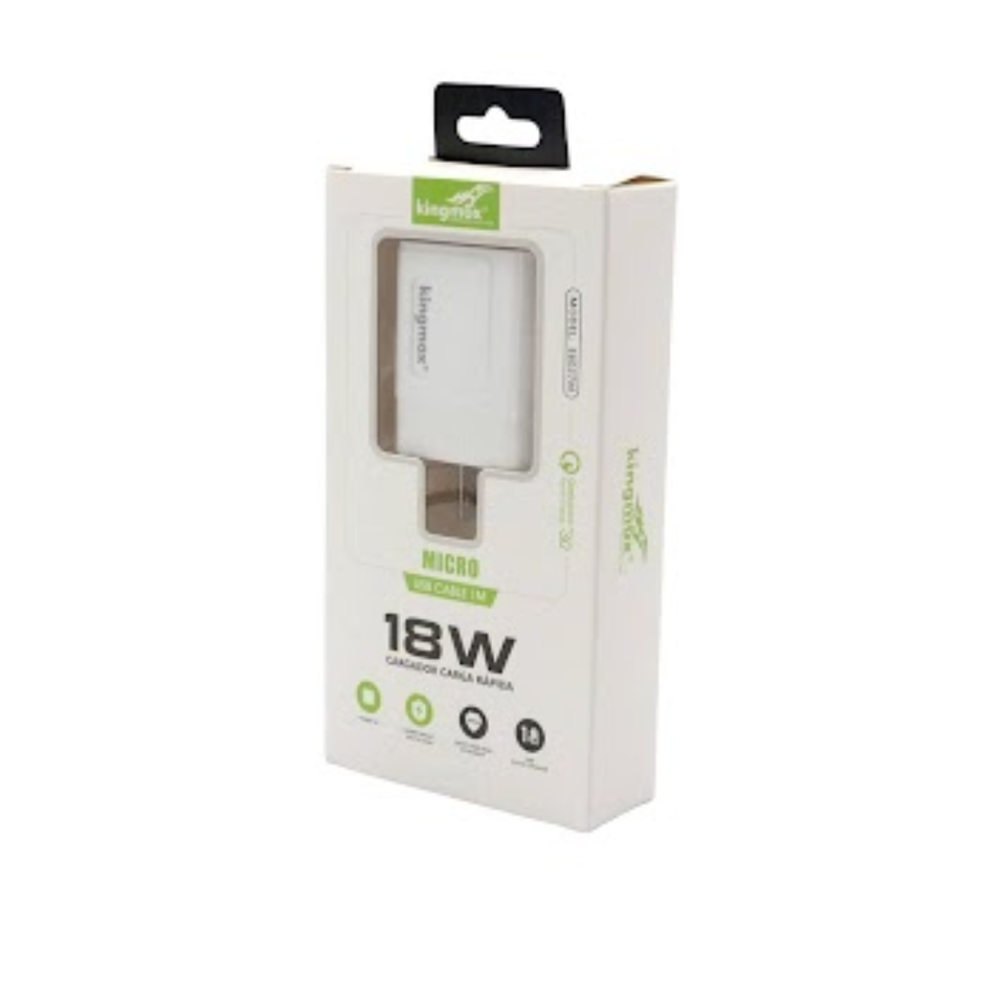 CARGADOR CON PUERTO MICRO USB DE 18W E6027M