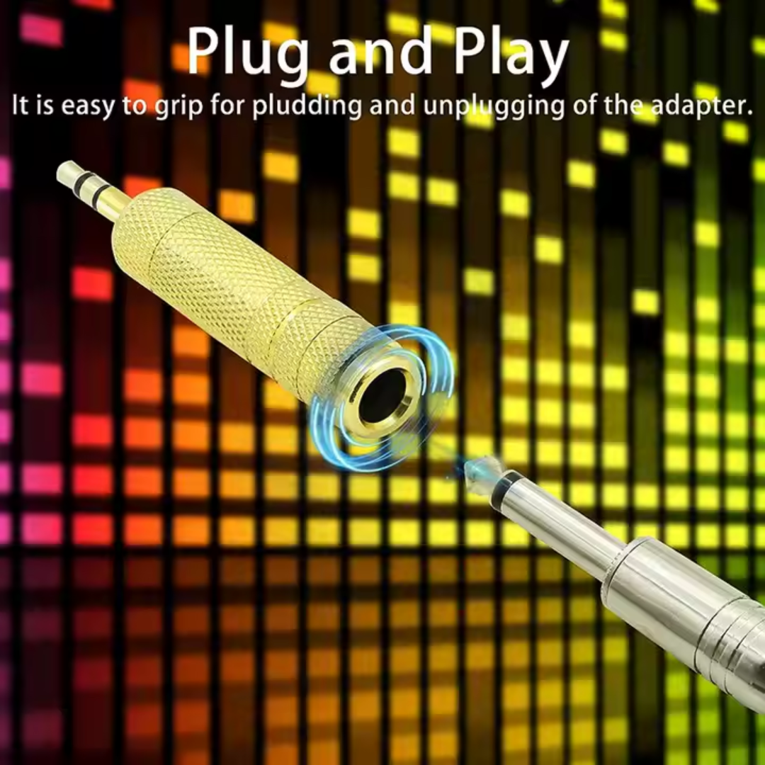 ADAPTADOR DE AUDIO 3.5MM MACHO A 6.5MM HEMBRA KM3.5M-6.5F